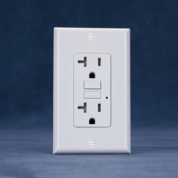 15/20 Amp GFCI Outlet, Tamper-Resistant, Self-Test Ground Fault Circuit Interrupter, UL/cUL Listed (GT20 White)