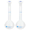 PATIKIL 100ml Volumetric Flask, 2 Pack Polypropylene Graduated Measuring Flask with Plug Cap for Laboratory Experiment