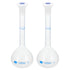 PATIKIL 100ml Volumetric Flask, 2 Pack Polypropylene Graduated Measuring Flask with Plug Cap for Laboratory Experiment