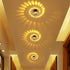 Uonlytech Spiral Led Wall Light Modern Down Light Sconce Spotlight for Indoor