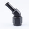 Black Aluminum 45 Degree Female AN6 to 5/16" Swivel Hose Barb Fitting, 6AN to 5/16 inch Barb
