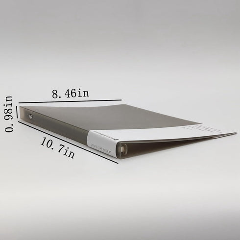 Plastic Round Ring Binders, PVC Binder Covers, Loose Leaf Binder Protector, Refillable Notebook (B5, Coffee)