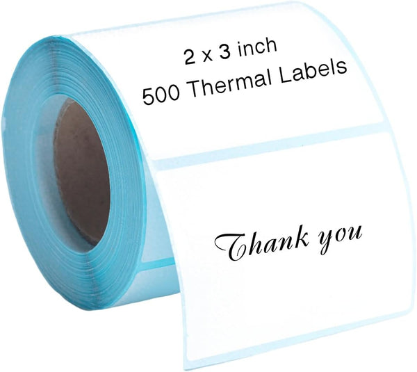 Geehouz Direct Thermal Label Stickers3" x 2" (76.2mm x 50.8mm) Self-Adhesive Rectangle Sticker