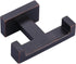 Bathroom Double Towel Hook - Modern Oil Rubbed Bronze Holder for Heavy Duty Coat and Robe Hooks