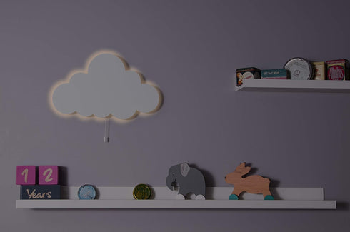 Personalized Cloud Wall Lamp for Nursery - Remote Controlled