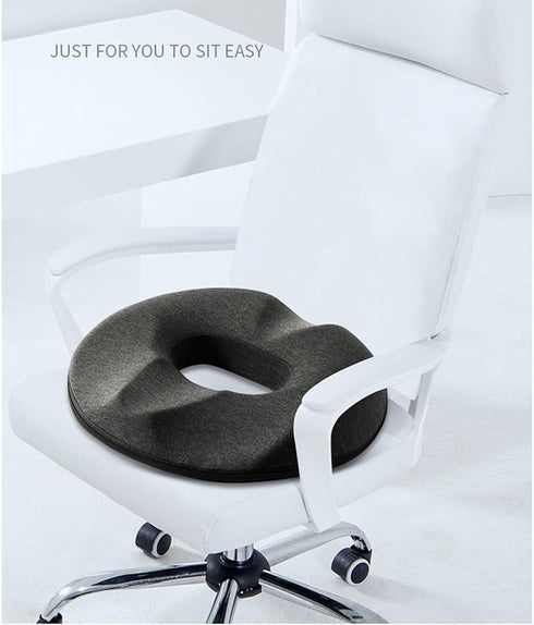 ESTELLEF Tailbone Pain-100% Donut Pillow for Memory Foam Pain Relief Office Chair Cushion for Back,Sciatica, Orthopedic