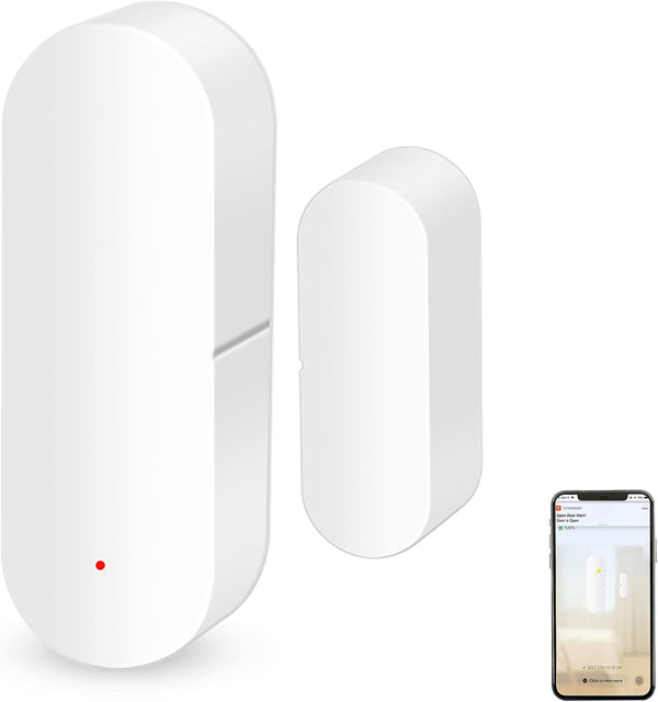 WiFi Door Sensor, Smart Window Contact Sensor, App Alerts, Compatible with Alexa Google Assistant