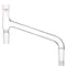 Glass Distilling Adapter, Borosilicate Glass 75 Degree Bent Chemistry Distillation Adapter, 24/40 Joint