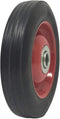 Solid Rubber Flat Free Tire 6" x 1.5" Hand Truck Wheel, 1.25" Offset Hub, 5/8" Axle, 350 lbs Capacity
