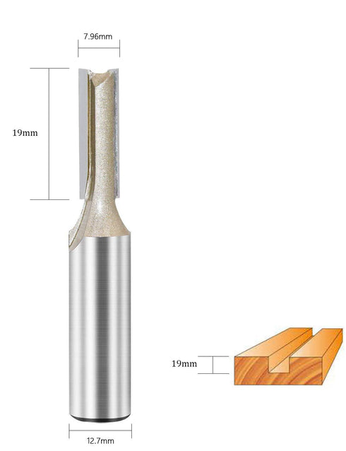 1/2-inch 5/16-inch 2-Flute 4Pcs Shank, Cutting Dia, Straight Router Bit, Carbide Tipped Plunge Router Bit
