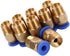 Eowpower 10 Pcs PC4-M10 Pneumatic Air Straight Quick Fitting, 4mm Thread M10 One Touch Hose Connector