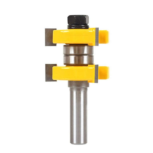 Yakamoz 1/2 Inch Set 1-1/2" Shank Adjustable Tongue and Groove Router Bit Stock Woodworking Cutting Milling Tools