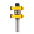 Yakamoz 1/2 Inch Set 1-1/2" Shank Adjustable Tongue and Groove Router Bit Stock Woodworking Cutting Milling Tools