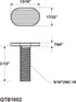 POWERTEC 18 20 Pack, 2-1/2 Inch Long T Slot Bolts for Universal T Track Accessories, 20 Count