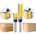 4Pcs Pattern Flush Trim Router Bit Set, 1/4 Inch Shank Carbide Straight Cut Router Bits for Woodworking Milling