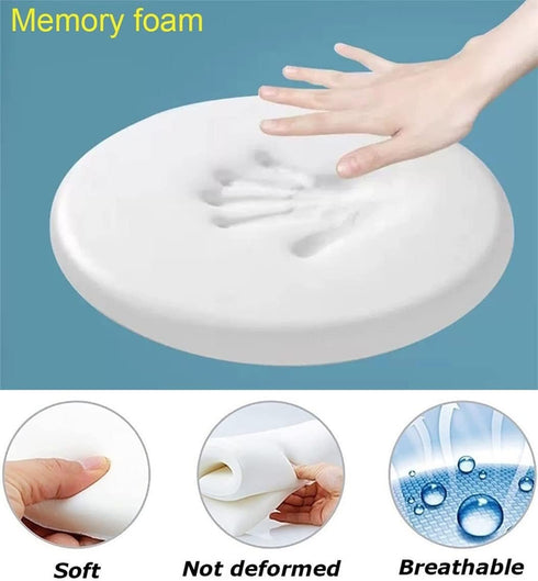 JIQHOHX 1/2/4 Packs 40cm(1 pack)) Detachable Seat Cushion, Leather Round Chair Cushion/Memory Foam Dining Chair Pad