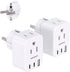 Type E F Plug Adapter: Germany France Travel Plug Adapter with 2 Outlets, 3 USB Ports (2 USB C), Schuko Power Adaptor
