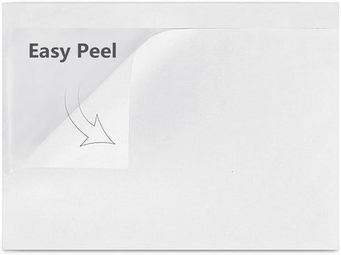 LabelMore 200 pcs 6" x 9" Clear Plastic Adhesive Packing List Envelope Mailing Bag for Shipping Labels