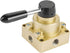 Hilitand HV-03 Rotary Lever Hand Valve, G3/8 Control Valve, 3 Positions 4 Ways Pneumatic Air Flow Control