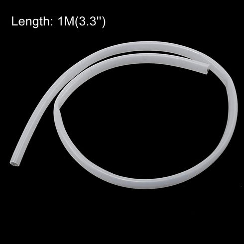 uxcell Silicone Tube - 10mm ID X 12mm OD, 3.3' 1 Meter Flexible Water Air Hose Pipe, Translucent