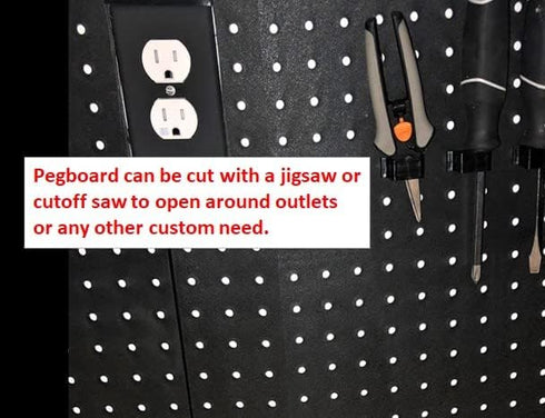 WallPeg Pegboard Wall Organizer Kit - 48" Wide, 2 Pegboard Panels & 36 Locking Hooks for Garage Organization