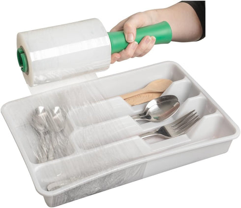 Duck Brand Stretch Wrap Roll, Clear, 5 inches by 1000 feet, Set of 4