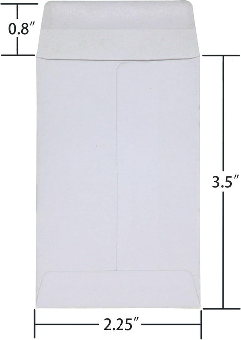 Hubuki Tiny Little Seeds Saver Envelopes, 100 Pack Mini Paper Seed Envelopes (2.25"X3.5", 50 Black+50 White)