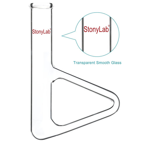 stonylab Thiele Melting Point Tube, Borosilicate Glass Measuring Point Lab Melting Point Tube, Triangle Shape, 150 mm