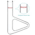 stonylab Thiele Melting Point Tube, Borosilicate Glass Measuring Point Lab Melting Point Tube, Triangle Shape, 150 mm