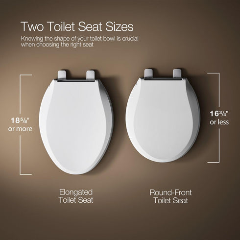4734-RL-0 KOHLER Rutledge ReadyLatch Soft Close Elongated Toilet Seat, Quiet-Close Lid Grip-Tight Bumpers, Installation