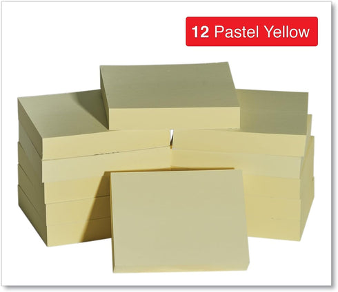 Universal 35662 Standard Self-Stick Notes, 1 3/8 x 1 7/8, Yellow, 12 100-Sheet/Pack