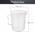 Othmro 1Pcs 1000ml Measuring Cup, PP Plastic Graduated Beaker Transparent for Lab Kitchen Liquids