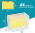 H4D 3x5 Inches 25 Index Card Holder with Plastic Dividers, Clear