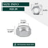 #10-24 (50 PCS) Stainless Steel Hex Locknuts – White Nylon Insert, Stainless Steel 304 Lock Nuts