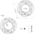 2 Pack Universal Light Fixture Mounting Bracket, 4 Inches Diameter Steel Round Crossbar with Screws and Nuts