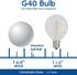 25 Pack G40 Bulbs, Bulbs Bulbs 3000 Bulbs Novelty Lights Frosted White Outdoor Globe Light Glass Incandescent with Hour
