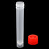 PATIKIL 10mL Plastic Test Tubes, 80 Pack Graduated Vial Container with Red Clear Screw Cap