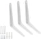 Hordion 12 Pack White Shelf Brackets 8 Inch, Heavy Duty L Bracket Right