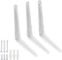 Hordion 12 Pack White Shelf Brackets 8 Inch, Heavy Duty L Bracket Right