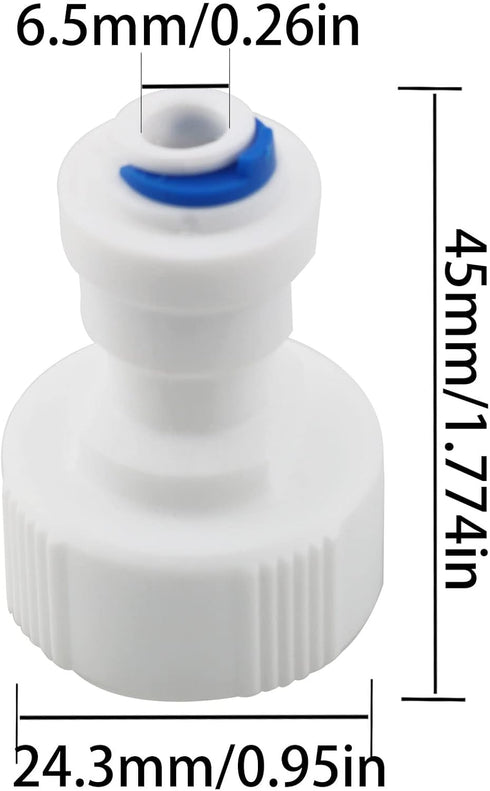 YHXiXi 5PCS 3/4'' 1/4'' Female to Quick Connect Push to Connect Plastic ro Fittings Hose Bib Quick Connect Adapter