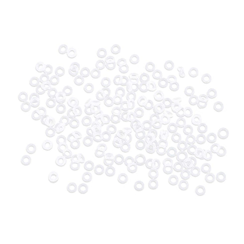 X AUTOHAUX Silicone O-Rings, VMQ Seal Gasket for Compressor Valves Pipe Repair, 4mm OD, 2mm ID, 1mm Width, White, Pack