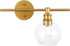 Living District Collier 1 Light Brass and Clear Glass Right Wall Sconce