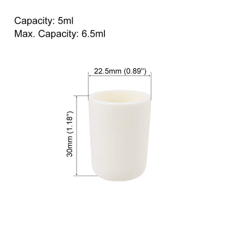 uxcell Corundum Alumina Crucible Cup 5ml High Form for Foundry Melting Casting Refining