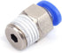 SNS 1/4" Tube OD x 1/8 NPT Male Straight Nickel Plated Brass Push to Connect Pneumatic Fittings (10 PCS)
