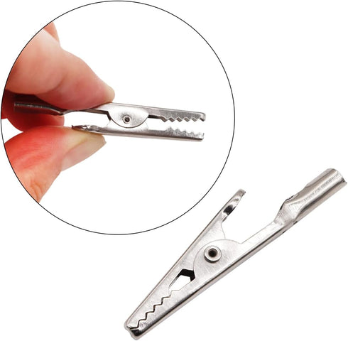 100 pcs Metal Alligator Clips 52 mm for Household Soldering and Electrical Testing Tools