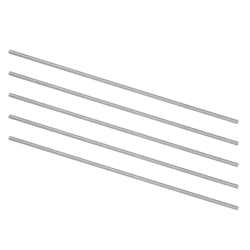 uxcell 5pcs Round Steel Metal Rods, 1.7mm x 100mm High Speed Steel Lathe Bar Stock Tool for DIY Craft & Miniature