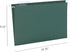 HERKKA 30 Pack Hanging File Folders, Legal Size, Heavy Duty 0 Inch Expansion, Green, Adjustable Tabs for Bulky Files