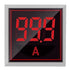 Red Digital Display AC Current Indicator, 22mm Square Head LED Current Tester 0~100A Ammeter Monitor