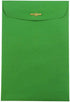 LUXPaper 6 x 9 Open End Envelopes | Clasp | Holiday Green | 80lb. Text | 100 Qty