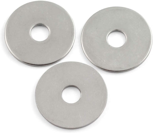 24pcs M6 304 Stainless Steel Flat Washer, Adjustment Hardware Fitting Accessories for Bolts & Screws